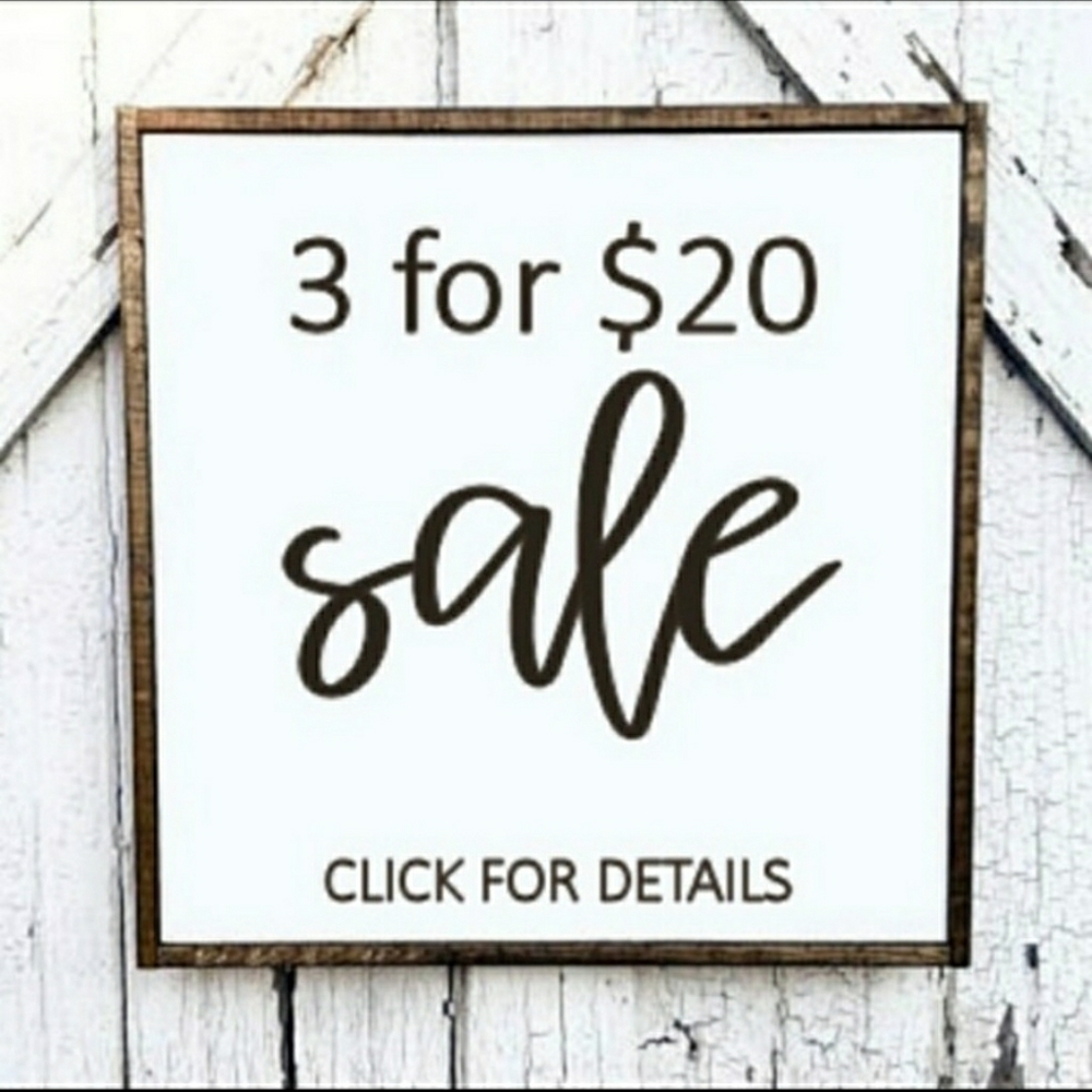 3 for $20 on Tops $15 & Under